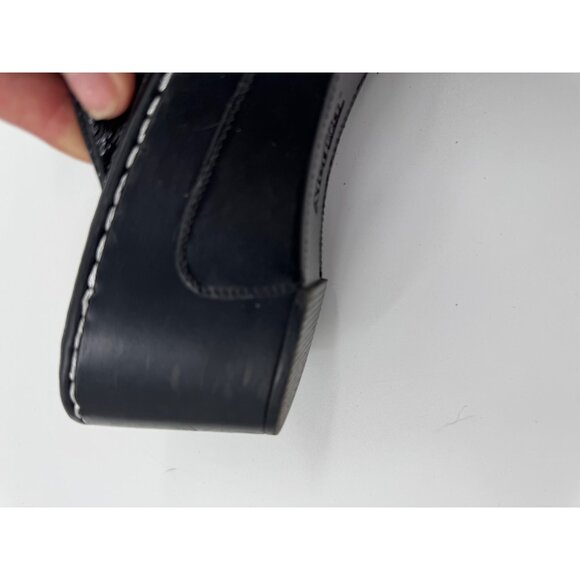 Alegria Lola Black Patent Leather Thong Wedge Slide Sandals Size 39 EU / 8.5-9 U - Picture 6 of 11